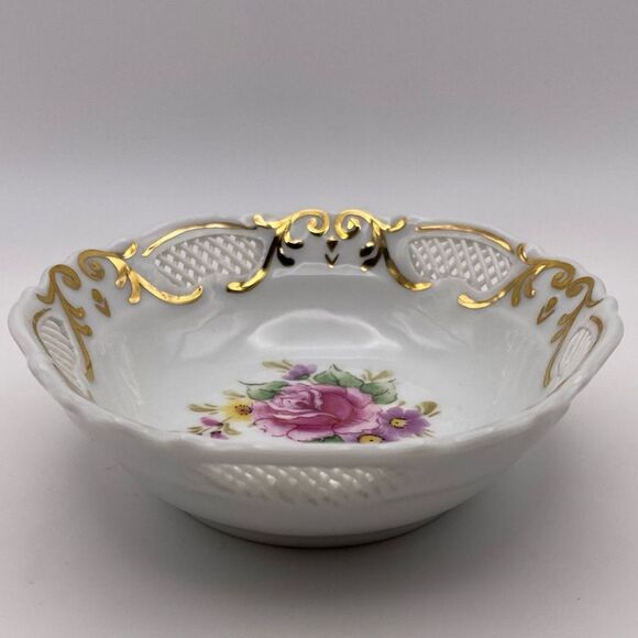 Vintage Moga Romanian Handcrafted Porcelain Mini Dish Set of 6 - Picture 4 of 5